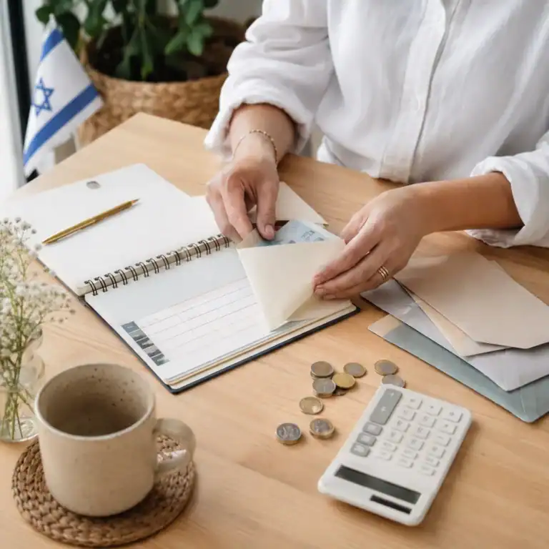 אישה מסדרת קרן חירום אישית כחלק מניהול כסף יציב